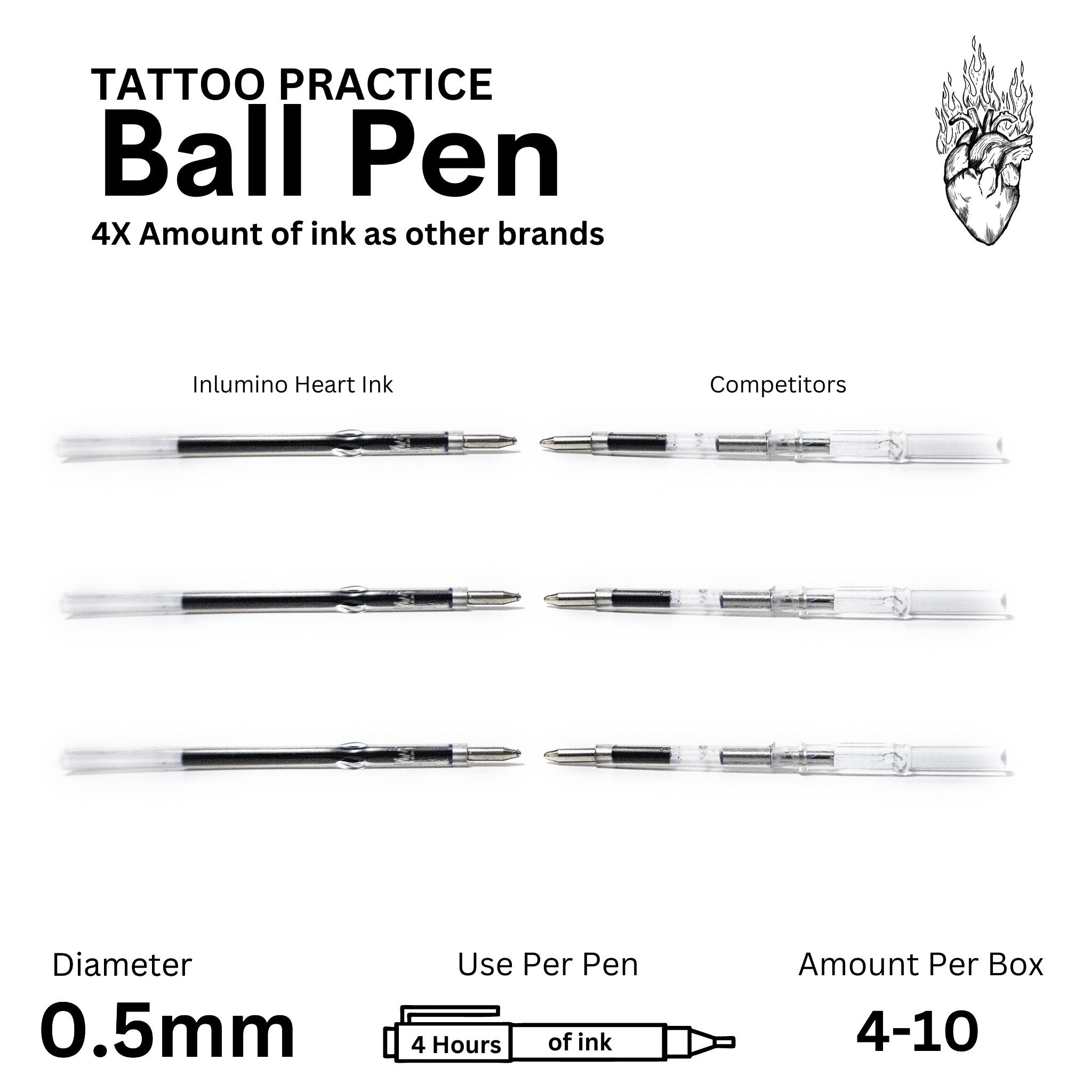 6 Ballpoint Pen Cartridges