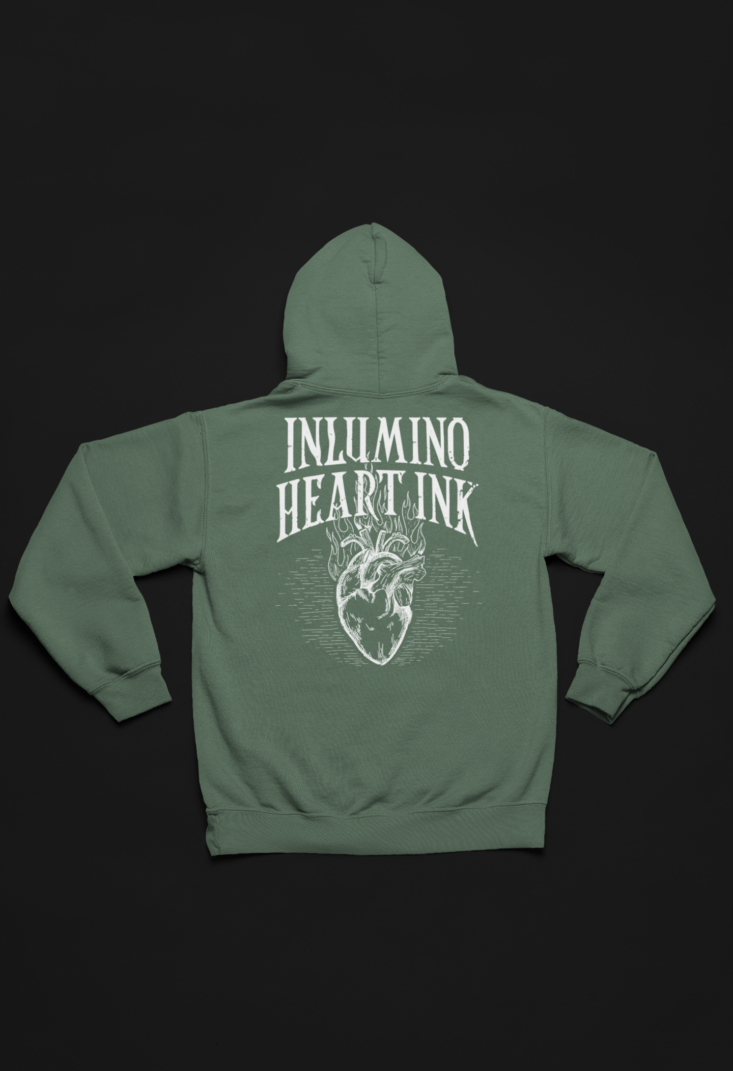 Classic Unisex Inlumino Heart Ink Pullover Hoodie