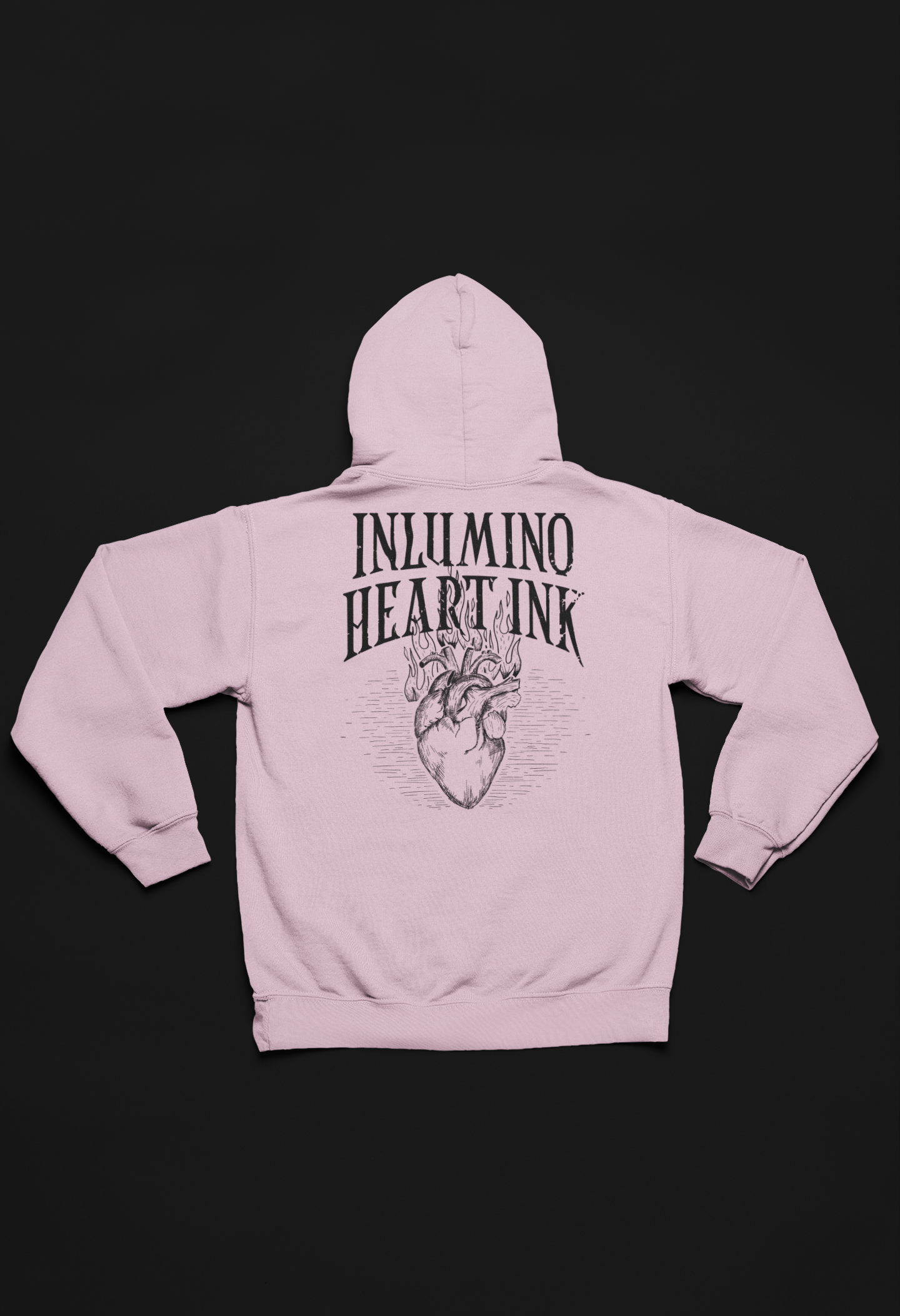 Classic Unisex Inlumino Heart Ink Pullover Hoodie